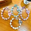 Fashion Sweet Bow Pearl Beads For Mobile Phone Chain Hand Painted Beads DIY Beaded Jewelry Pendant Bag Charm