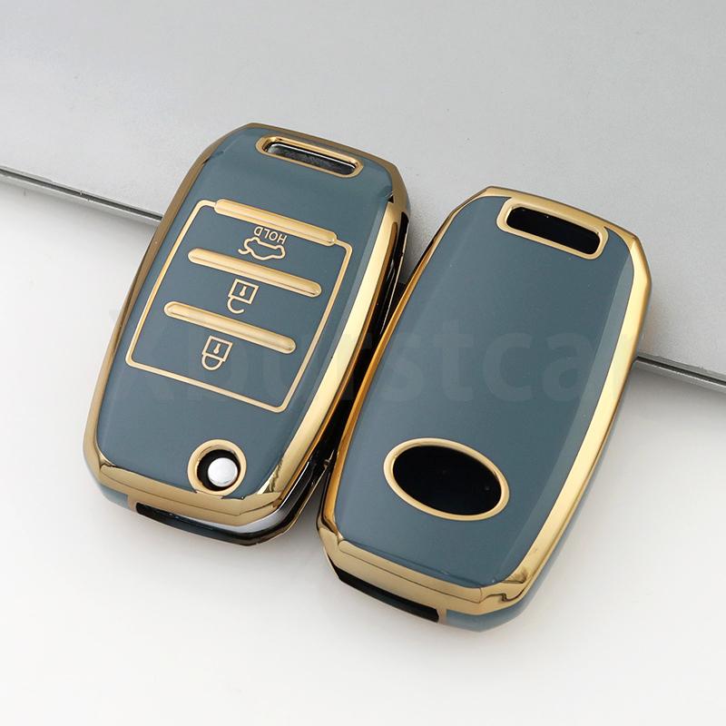 3/4 Buttons TPU Car Key Case For Kia Rio 3 K2 Ceed Cerato K3 Sportage 4 Picanto K5 Optima Sorento Forte Stinger 2017 2018