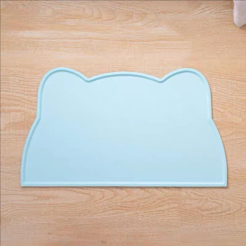 1 Stück Futtermatte für Katze und Hund, Silikonmatte für Haustiere, Katzenkopf-Typ, leicht zu reinigen, auslaufsicher, wasserdichte und rutschfeste Matte