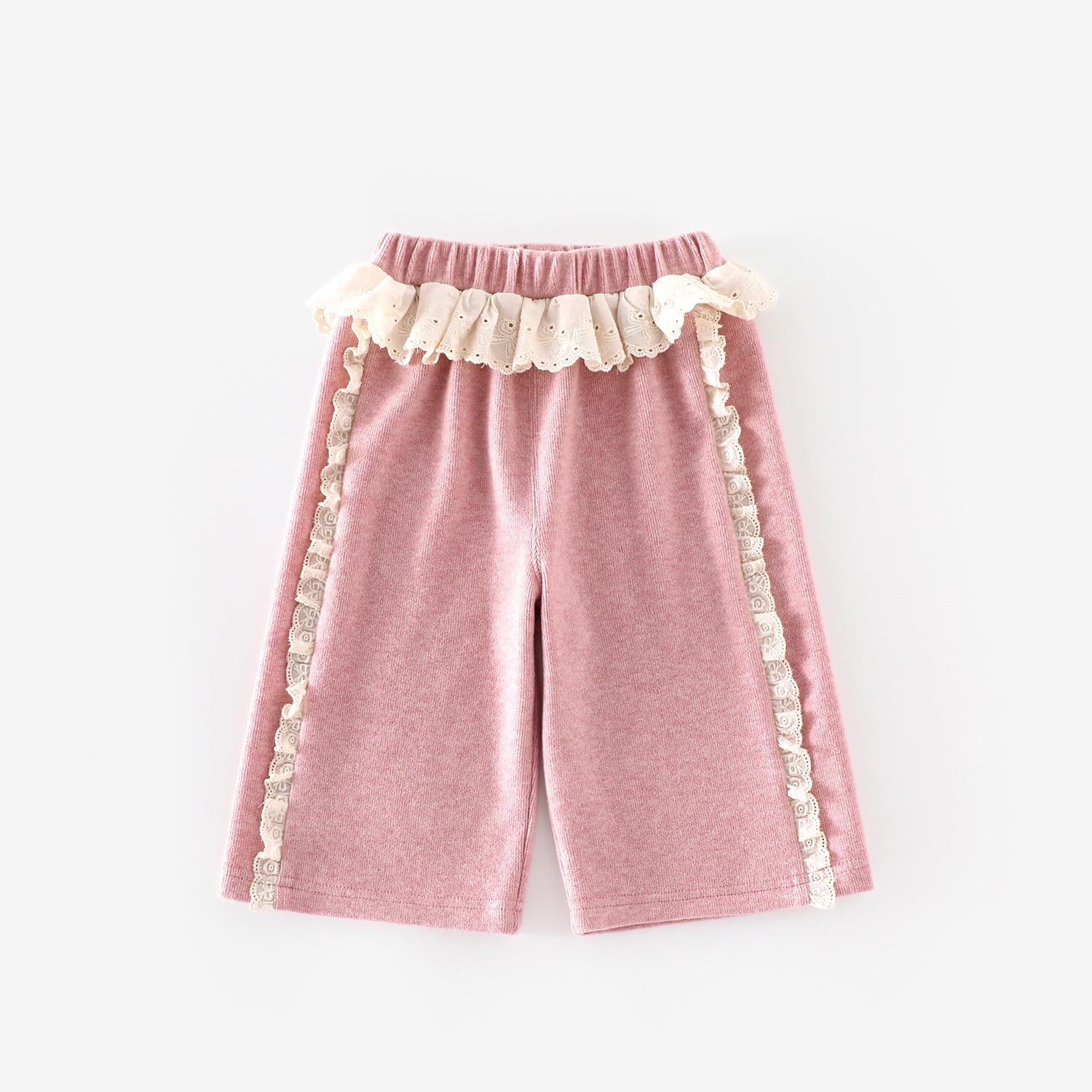 

Girls Trendy Knit Pants & Korean-Style Hooded Jacket Set for Autumn 2025 100