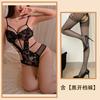 Purple Erotic Underwear, Sexy Lace Hollowed-out Suspenders Show Large Perspective, Free Backless Pajamas, Pure Desire Set