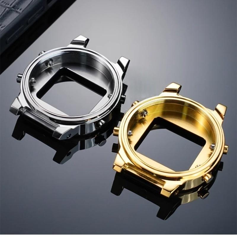 Kit Mod DW5600 Per Casio DW-5600 Guscio Interno Metallico Coperchio Posteriore Vite Anello Impermeabile Lunetta Movimento Acciaio Inossidabile Parti di Ricambio