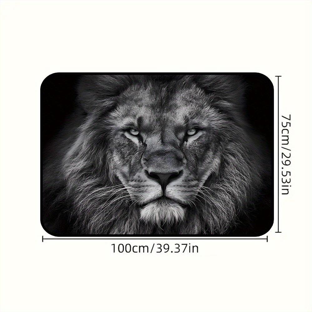 1Pcs Bold Lion Print Car Trunk Mat Non-Slip Heavy-Duty Cargo Liner for SUVs Sedans Trucks  Protects Against Pets Protective Cover