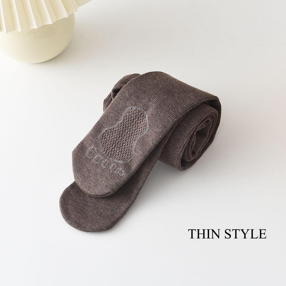 Herbst- und Winterfeine Vertikalstreifen, Dünner Samt, Dicke Kinderstrumpfhose, Mädchen-Sandstrahlfüße, Graphensohlen, Kleine Füße