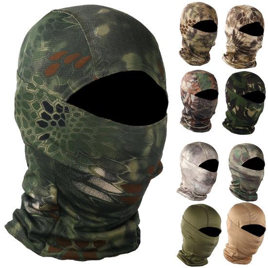 Unisex Camo Print Outdoor Cycling Balaclava Neck Gaiter Cap Full Face Cover