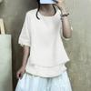 ZANZEA Women Summer Round Neck Loose Casual Half Sleeve Blouse
