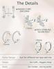 Gold-Plated Brass Hoop Earrings Fashion Set - European & American Design