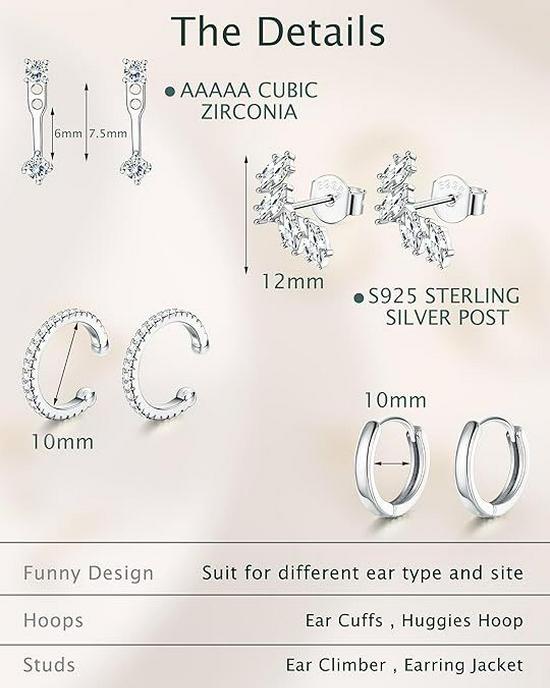Gold-Plated Brass Hoop Earrings Fashion Set - European & American Design
