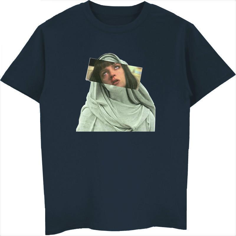 

T Shirts PULP Addiction Pulp Fiction Quentin Movie Mia Wallace Funny TShirts Unisex Adult Oneck Short Sleeve Cotton Tee Shirt S