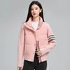 Knitted stand-up collar splicing cotton-padded clothes women's short high-end new fashion cotton-padded clothes splicing warm cotton-padded jackets