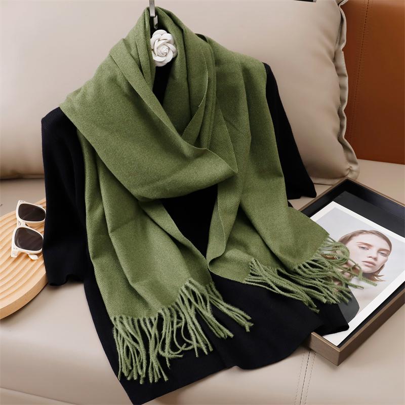 Winter Solid Scarf Women Cashmere Soft Warm Scarves Hijab Female Long Headband Shawl Wrap Bandana Foulard Echarpe Poncho Stoles