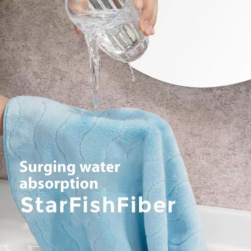 35x75cm Coral Fleece Towel Super Highly Absorbent Bath Towel Quick Dry Lint-Free Hand Towel