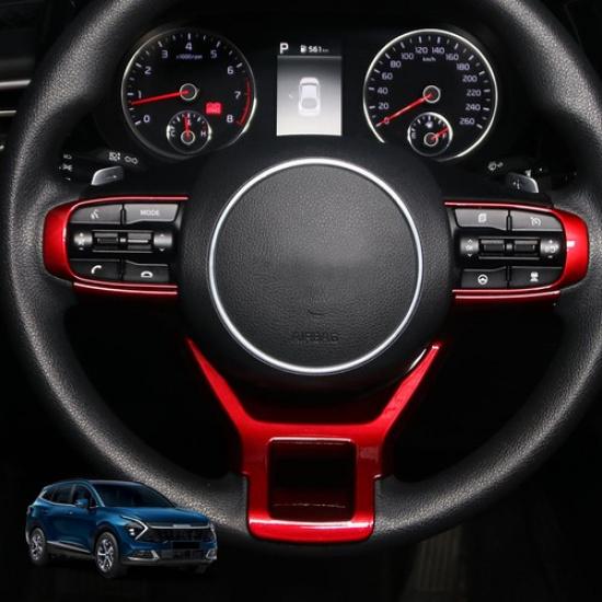 Carbon Tuning Steering Wheel Frame Button Cover Trim For Kia Sportage -2025