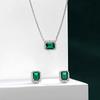 Gica Gema Emerald Necklaces 925 Sterling Silver 6*8mm Pendant Unique Design Romantic Fine Jewelry Wedding Party Gifts New Trend