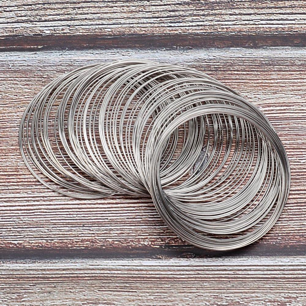 100pcs 55mm Diameter Memory Steel Wire Metal Material Spiral Jewelry Wire  DIY Jewelry Making