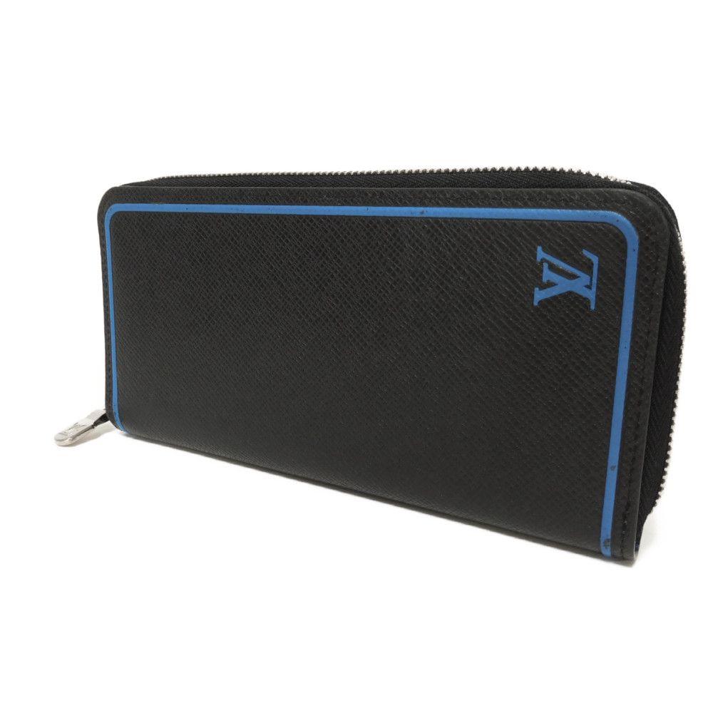 Used 12564 Zippy Wallet Vertical M30070 7940 New Zip Around Black Blue Taiga Noir Men's from Japan AUTHENTIC