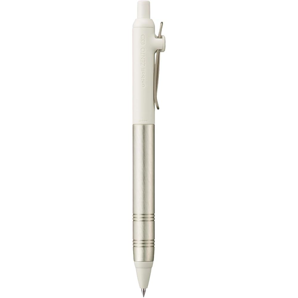 Mitsubishi Pencil Water-Based Ballpoint Pen Uni-Ball ZENTO Flow 0.38 Birch White UBNZFL38.70