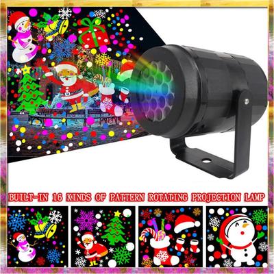 Top Deals Christmas LED Projector Light 16 Patterns Rotating Xmas Pattern For Xmas Holiday Carnival Garden