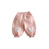 2025 Winter Boys' Korean Little Bear Patch Training Pants - Thickened, Color Blocked, Trendy Casual Pants for Kids