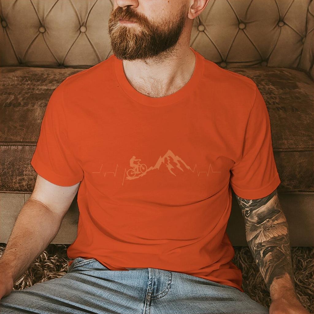 Mountain Bike Cycling Print Tshirts For Men Summer Funny Cycling Casual Short Sleeve Round Neck Tops Male Clothing Tshirt