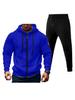 Herren 220g Kapuzenpullover mit Doppelreißverschluss und Jogginghosen-Set - Versand am selben Tag