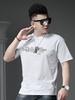 European Style White T-Shirt for Men 2025 Summer New Trendy Printed Men's Short-Sleeve Loose Top