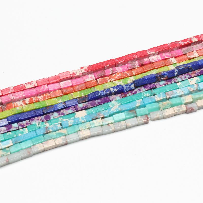 High-quality 2*4mm Rectangular Pendant Necklace Natural Stone Rectangular Pendant Jewelry