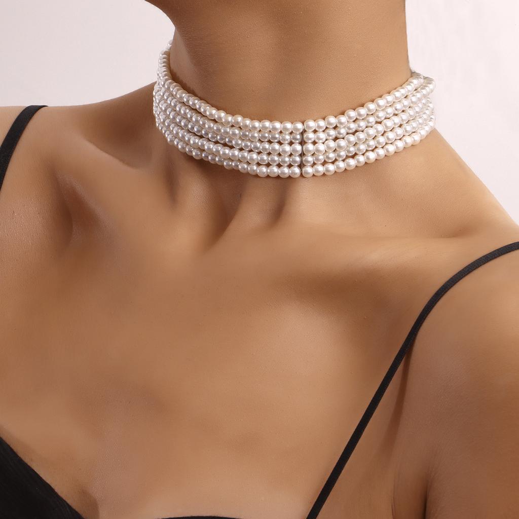 Europe, America, Niche Light Luxury White Pearl Necklace Ins Wind Trend Live Streaming Host Fairy Temperament Necklace