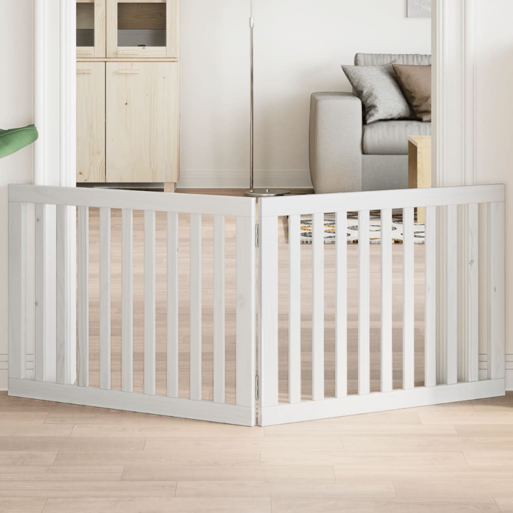 Vidaxl Foldable Pet Safety Gate, 2 Panels, White, 160Cm