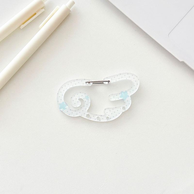 Polka Dot Wings Shape Carabiner Mountaineering Buckle Acrylic Candy Color Buckle Keychain Backpack Multipurpose Keyring Hook