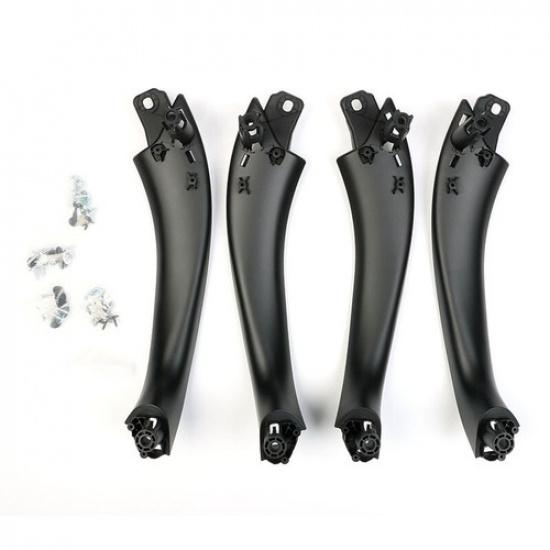 4pcs Black ABS Car Inner Door Handle Pull ide Trim For BMW X3 X4 2018-