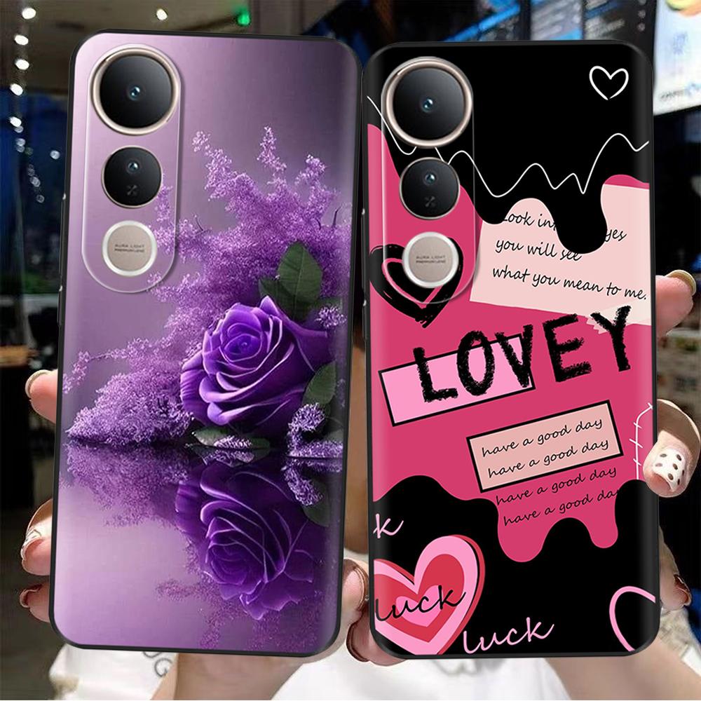 For Vivo V50 Lite Case Cute Cartoon Painted Phone Case For Vivo V50 Lite 4G 5G Protection Shockproof Shell Back Cover Protection