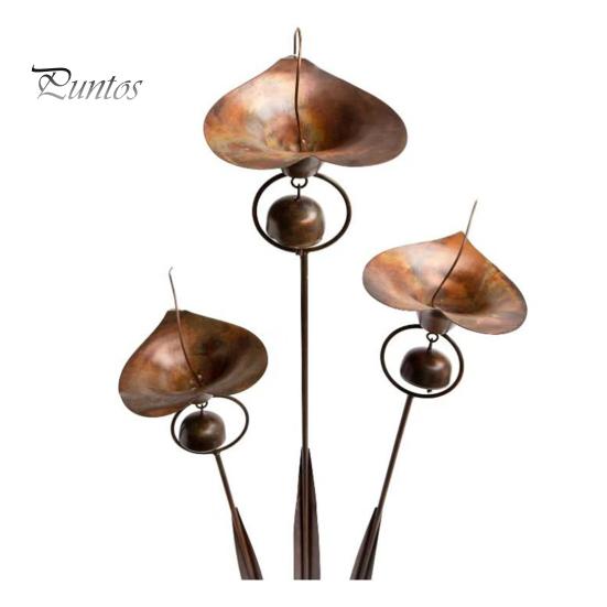 

Калла лилия садовый колышек металлический колышек цветы с колокольчиками уличные художественные цветы наземный ветряной колокольчик для патио газон двор декор Gold Plated Copper