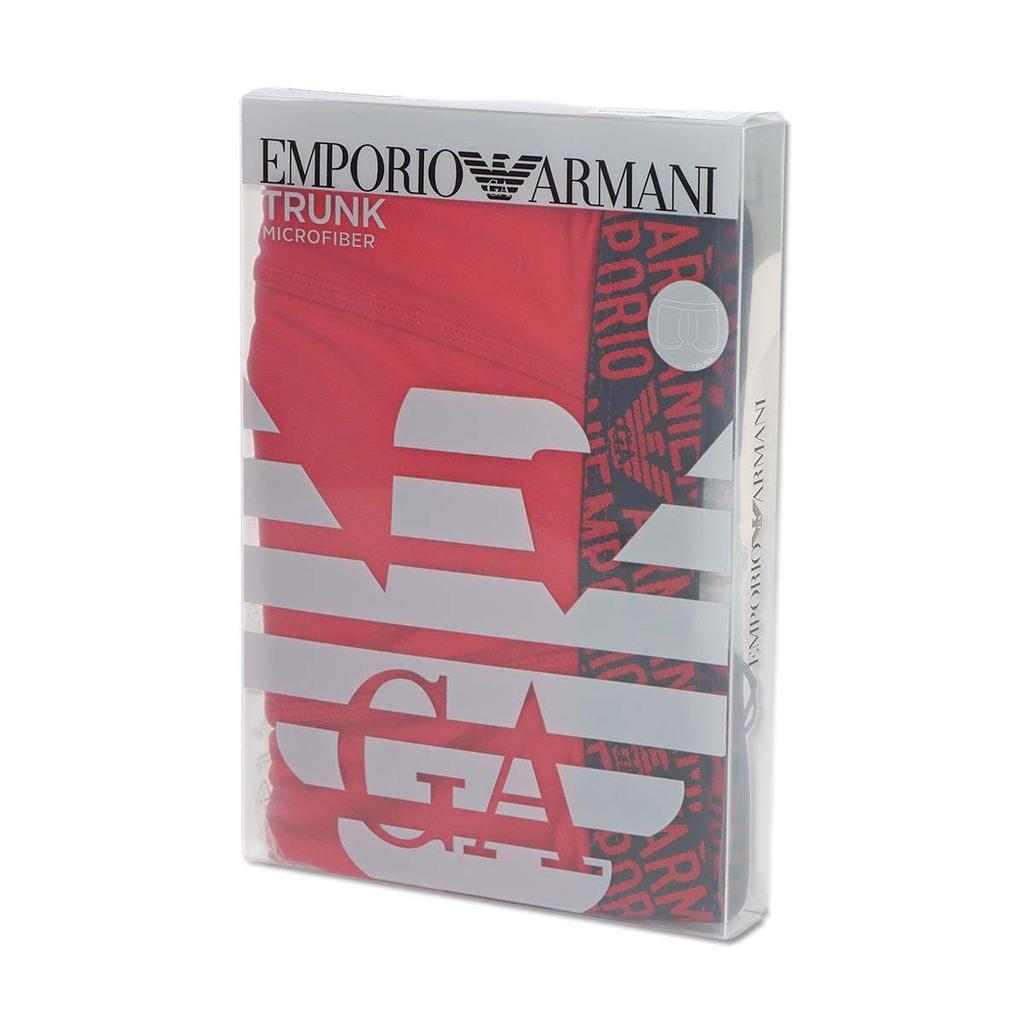 Emporio Armani ESSENTIAL MICROFIBER Men's Boxer Briefs, Front Closure, EU Size, Size L (EU Size), 54097197, Red