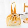 Large Japanese-Style Canvas Tote for Bento, Insulated Lunch Handbag for Work