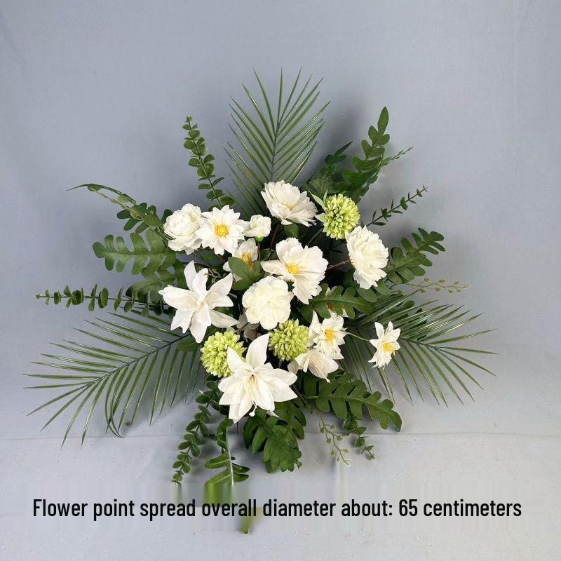 Mori Style Wedding Aisle Flower Row - Artificial Floral Decoration for T-Stage & Background