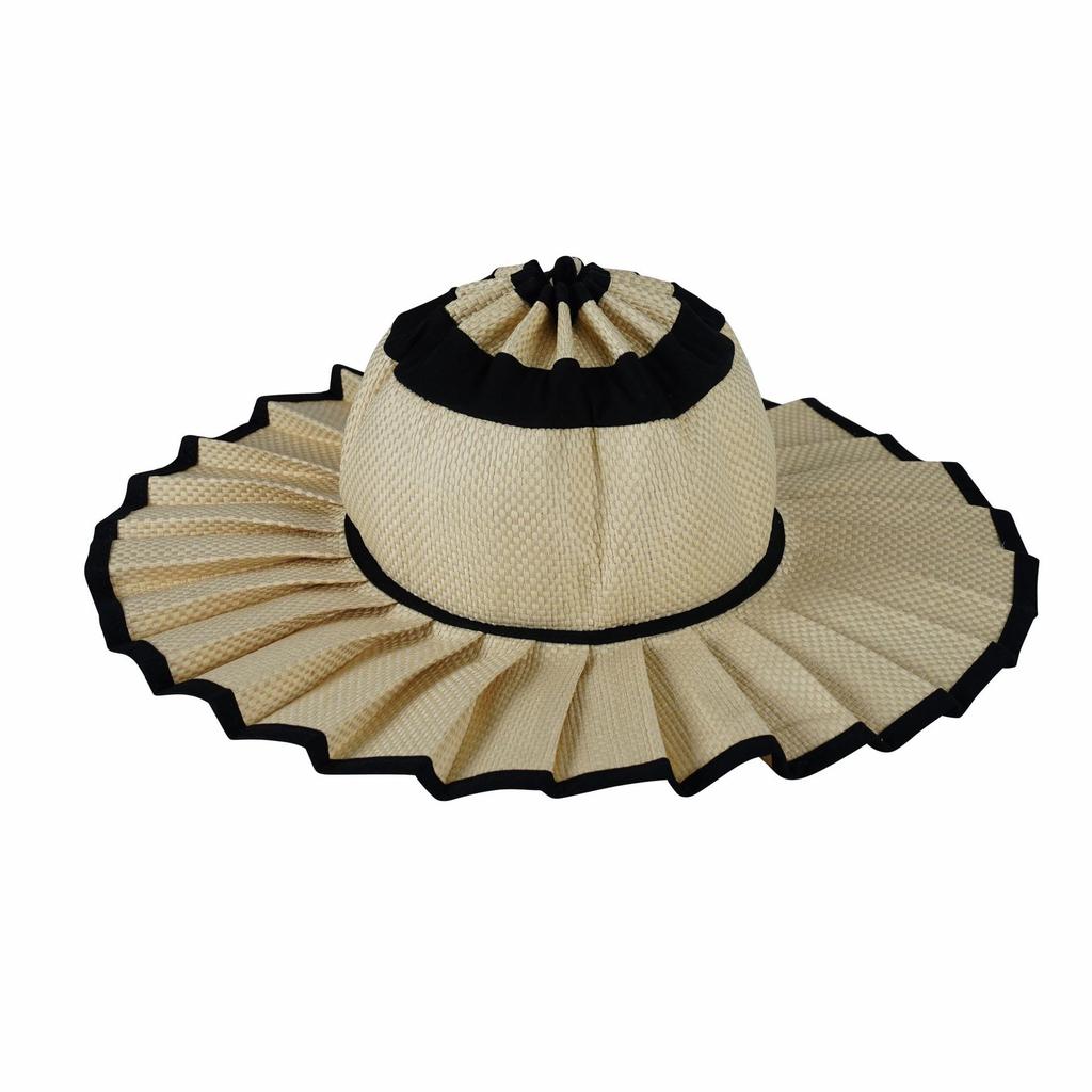 S/M/L/XL Spring Summer Fashion Casual Plaid Wide Brim Sun Hats for Women Men Outdoor Sunshade Hat Foldable Straw Hat Gorras