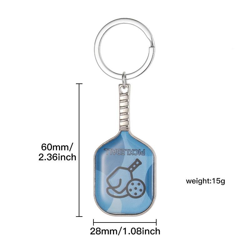 3D Metal Sporty Pickleball Keychain For Women Key Ring Pickleball Racket Keychain Key Holder Keychain Bag Pendant