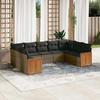 VidaXL Garden Lounge Set with Cushions 9 Pcs, Patio Sofas, Furniture Set, Outdoor Terrace Furniture, Grey 3260359