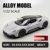 1/22 Scale Maserati MC20 Sport Car Model with Sound and Light, Pull Back Alloy Model Diecast Model Car for Kids Toy Gift