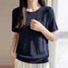 Navava Women Daily Simple Round Neck Short Sleeve Knit Nk3697