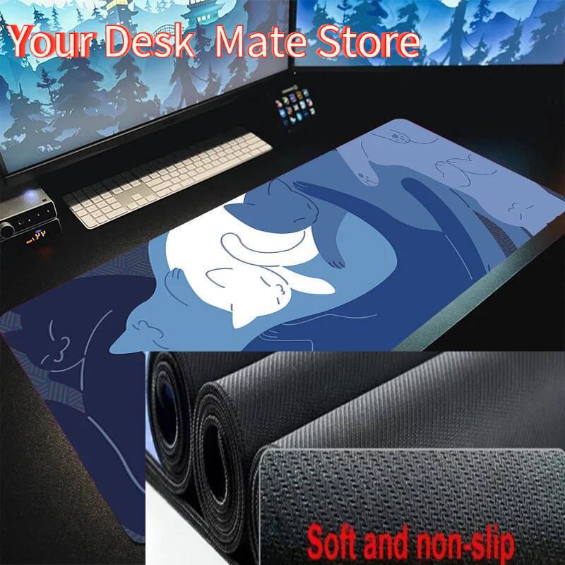 Large Mousepad Locking Edge Gamer Mousepads Keyboard Mat xcm Desk Rug Cute Cat Pc HD Desk Mats Company Mouse Pad For Gift