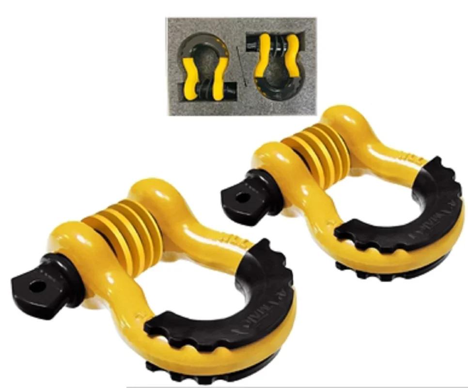3/4 Zoll, 2 Stück, 19 Tonnen, U-Typ, robust, gesenkgeschmiedet, D-Ring-Schäkel, U-Haken, Schlaufenhaken, Anhängerseil, Auto, SUV, Modifikation