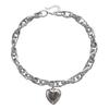 Layered Chunky Heart Necklace O Shaped Fashionable Personalities Chunky Necklace for Women ZW1896 White K One Size