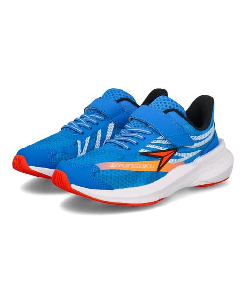 Shunsoku Boys Kids Shoes Athletic Shoes School Shoes Wing Slider WING SLIDER Speed Model Hayabusa Kids Sneakers Sports Day Strap Blue [Shunsoku]