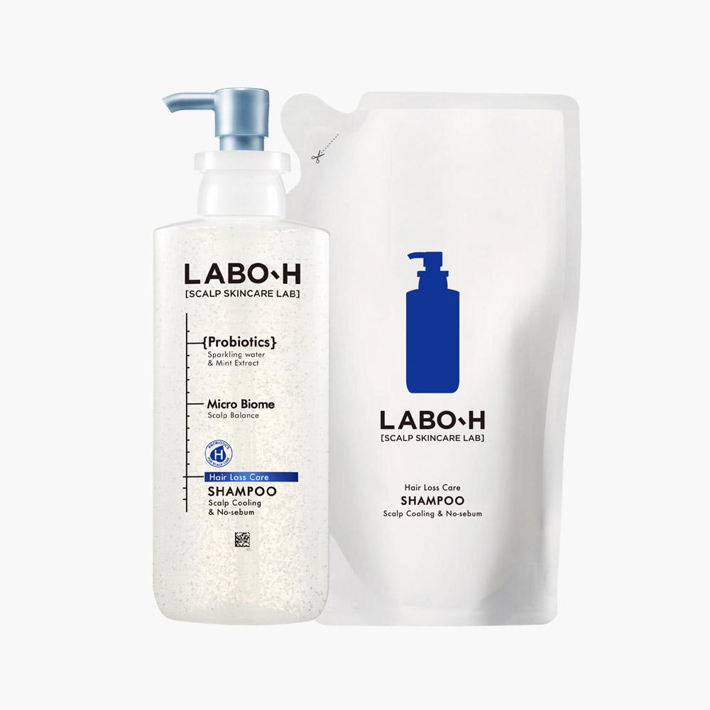 [Main Product + Refill] Hair Loss Relief Scalp Cooling & No-Sebum Shampoo 400ml + Refill