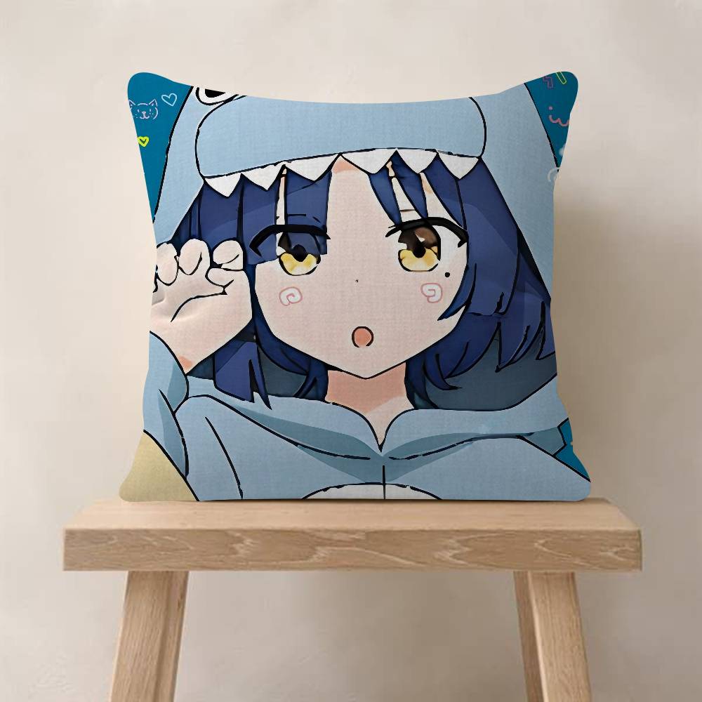 Cute Bocchi The Rock Office Cushion Pillowcase Car Cushion Cover45X45Cm Lumbar Pillowcase Sofa Pillowcover