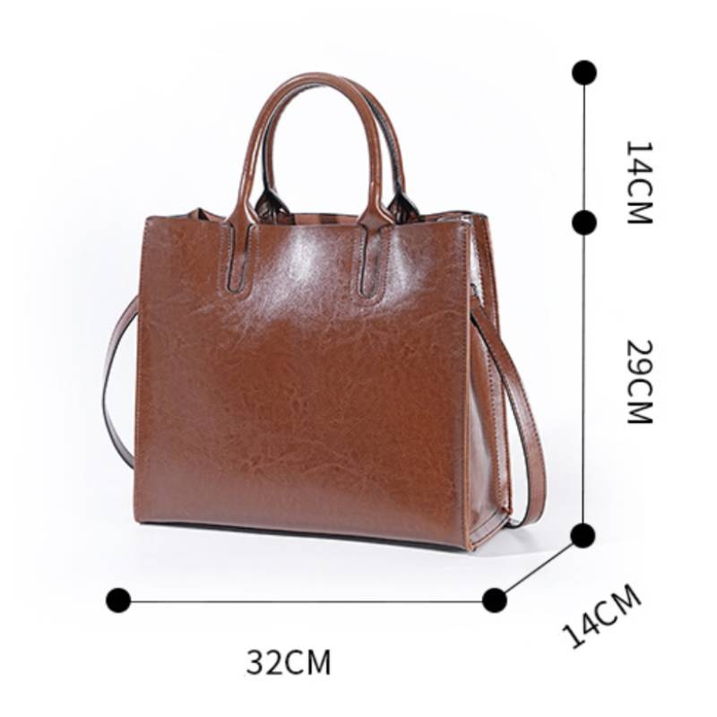 Women's Shoulder Bag Large Capacity Leather Shopper Handbag