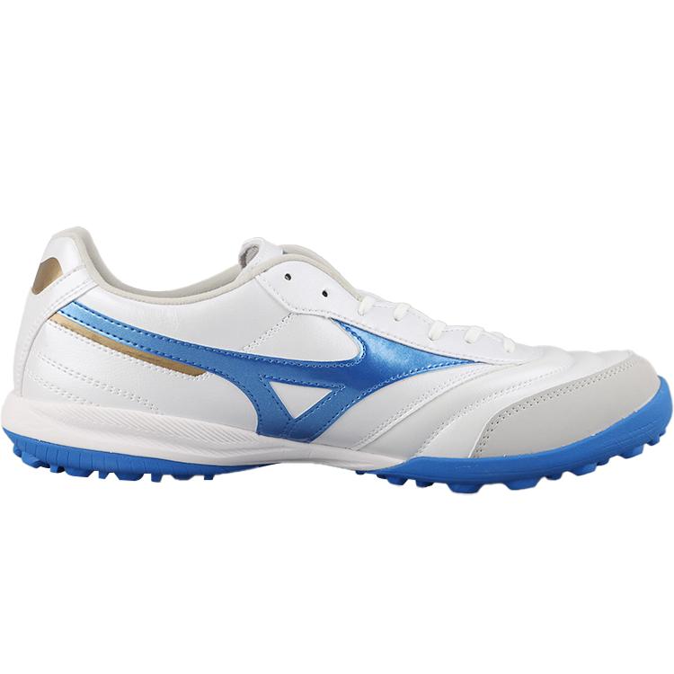 Mizuno Bequeme Stilvolle Stoßdämpfende Fußballschuhe Unisex Fußballschuhe Weiß Blau Q1GB241325