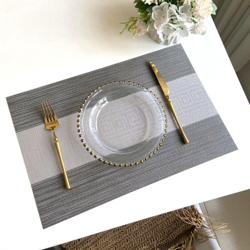 

ПВХ Миючі Підкладки для Обіднього Столу Мат Нековзний Набір Підкладок Кухонні Аксесуари Підставка для Чашки Винний Пад Набір Підставок 45 30cm